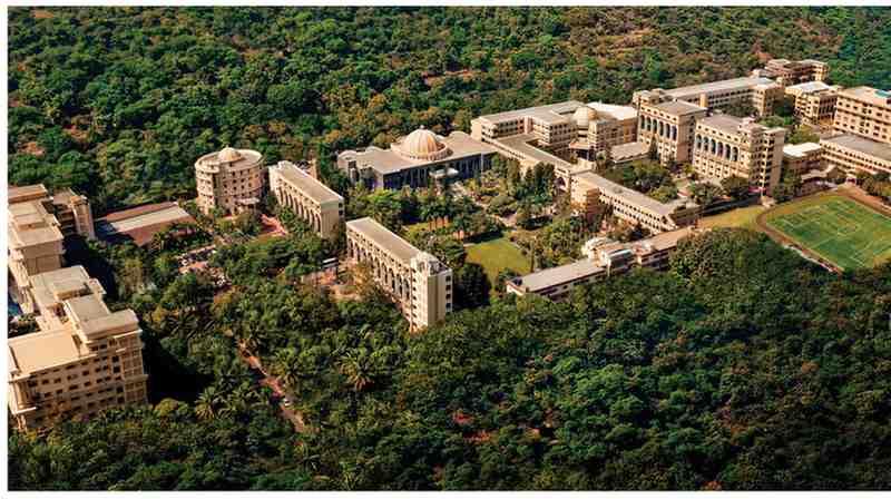 Exterior of MIT-WPU university, home to a modern digital election platform for student elections.